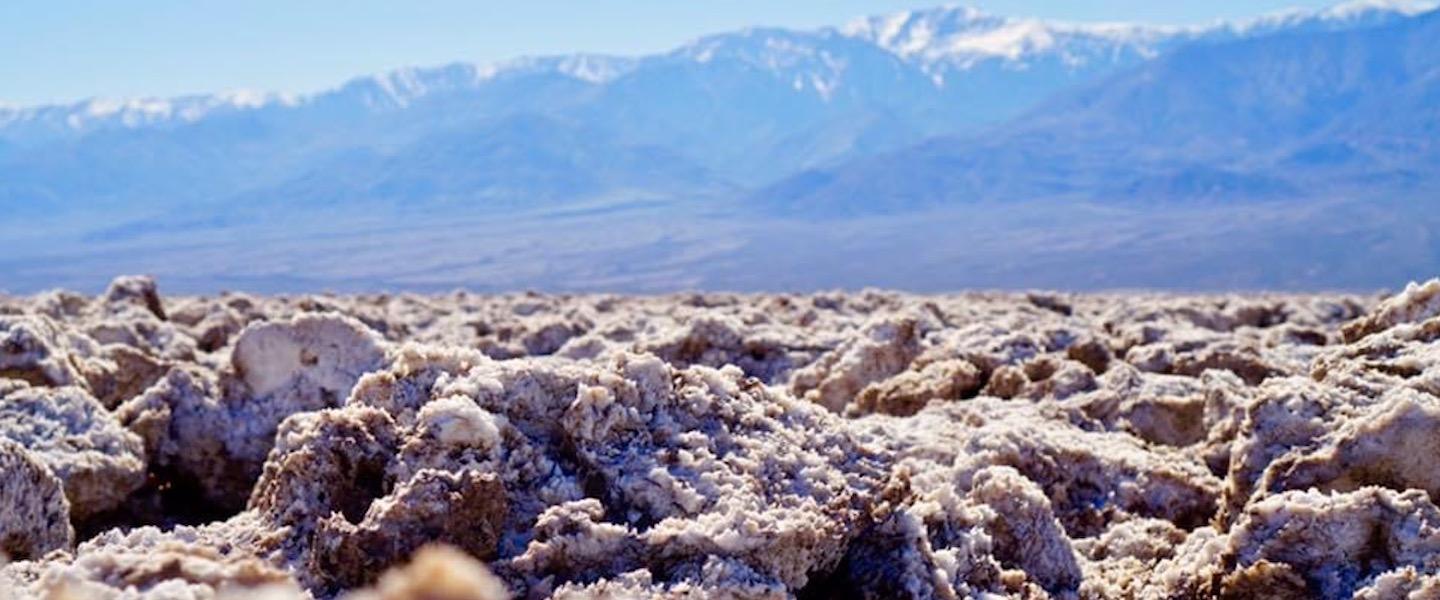Salt flats in Death Valley