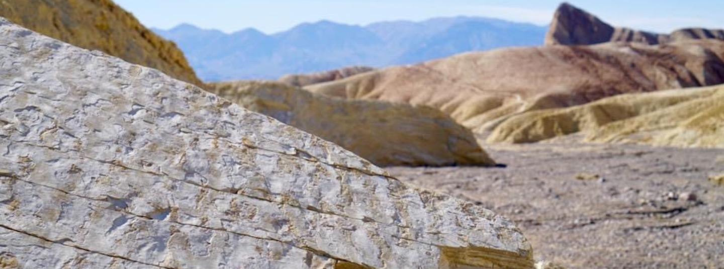 Ripple marks in sedimentary rock in Death Valley