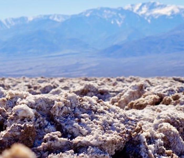 Salt flats in Death Valley