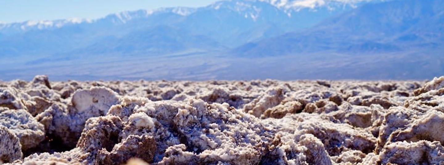 Salt and Mountains in Death Valley