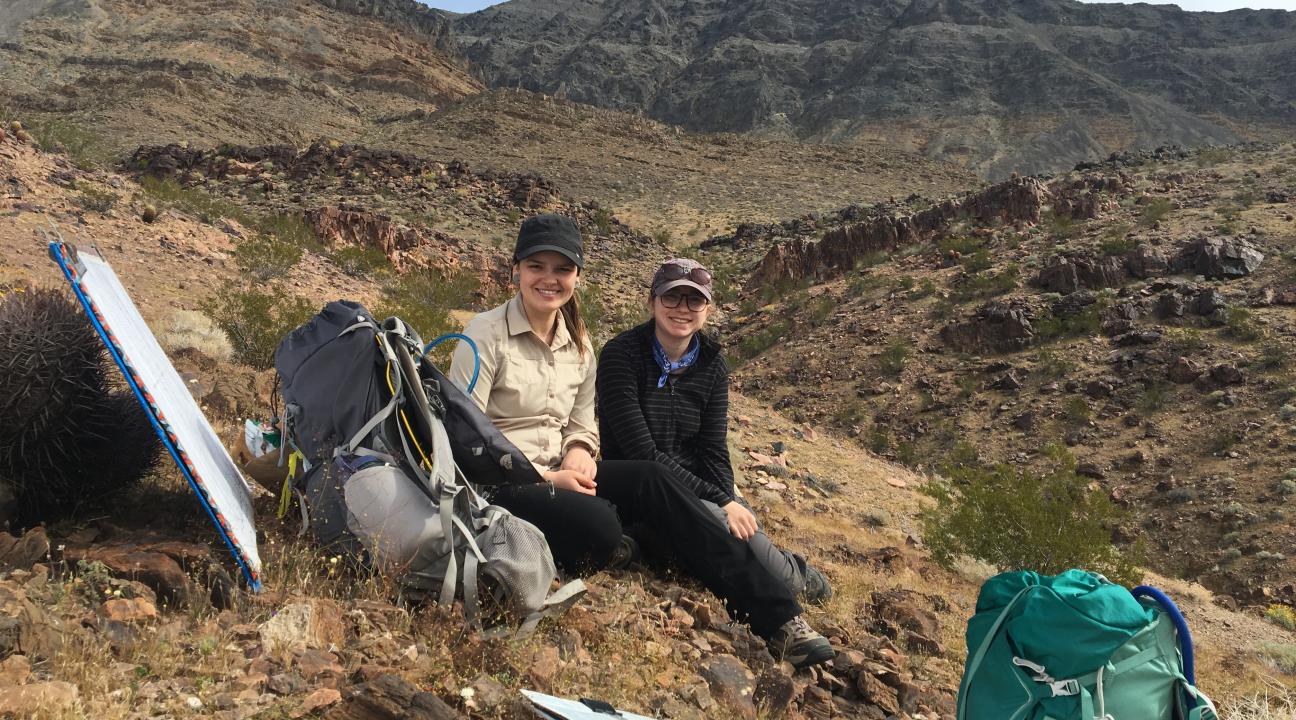Students mapping in the field