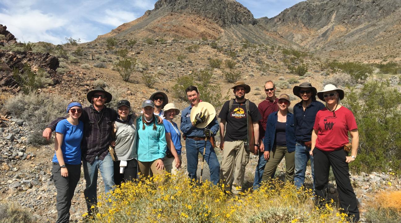 Students mapping in the field