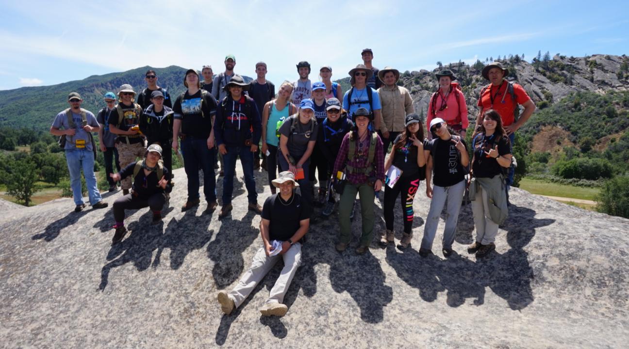 Students in the field
