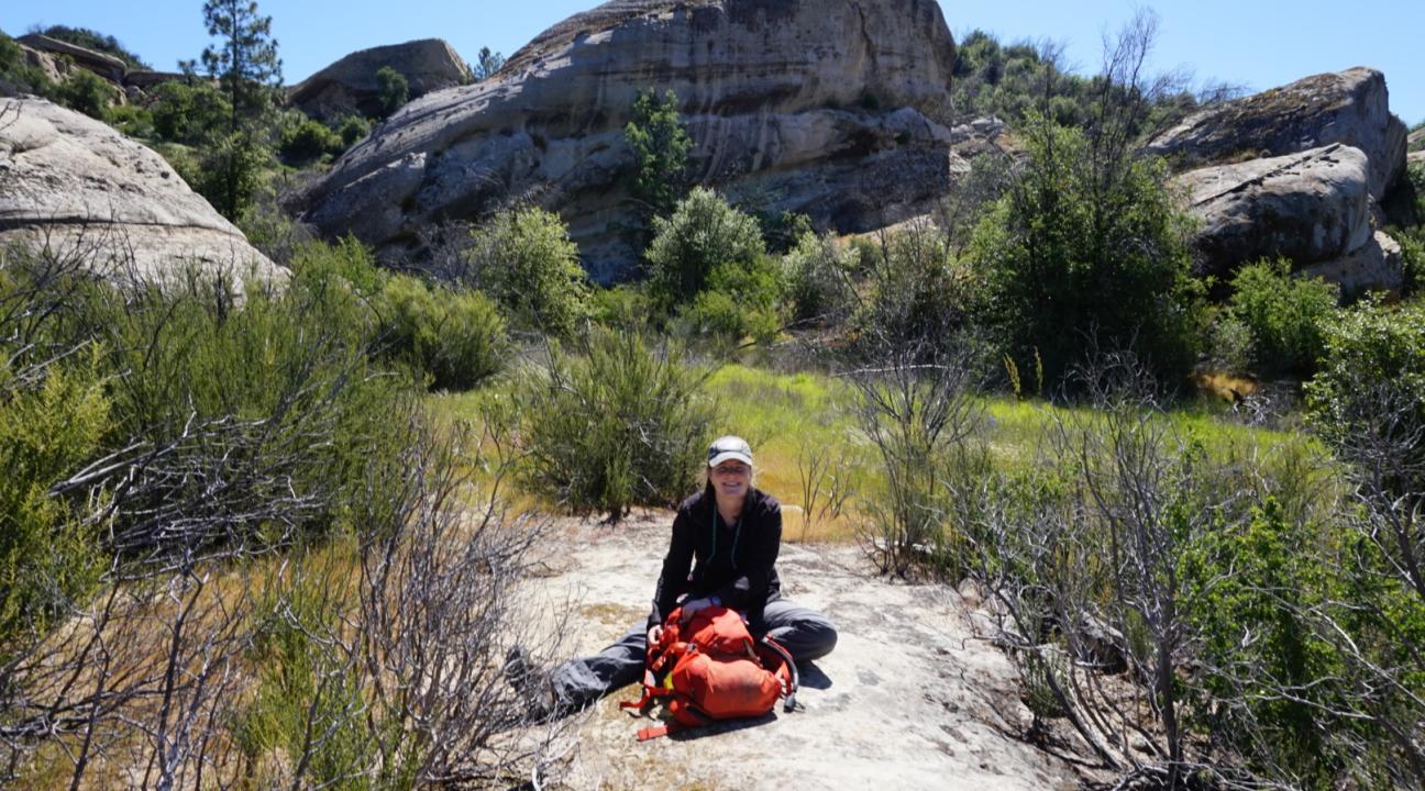 Student in the field