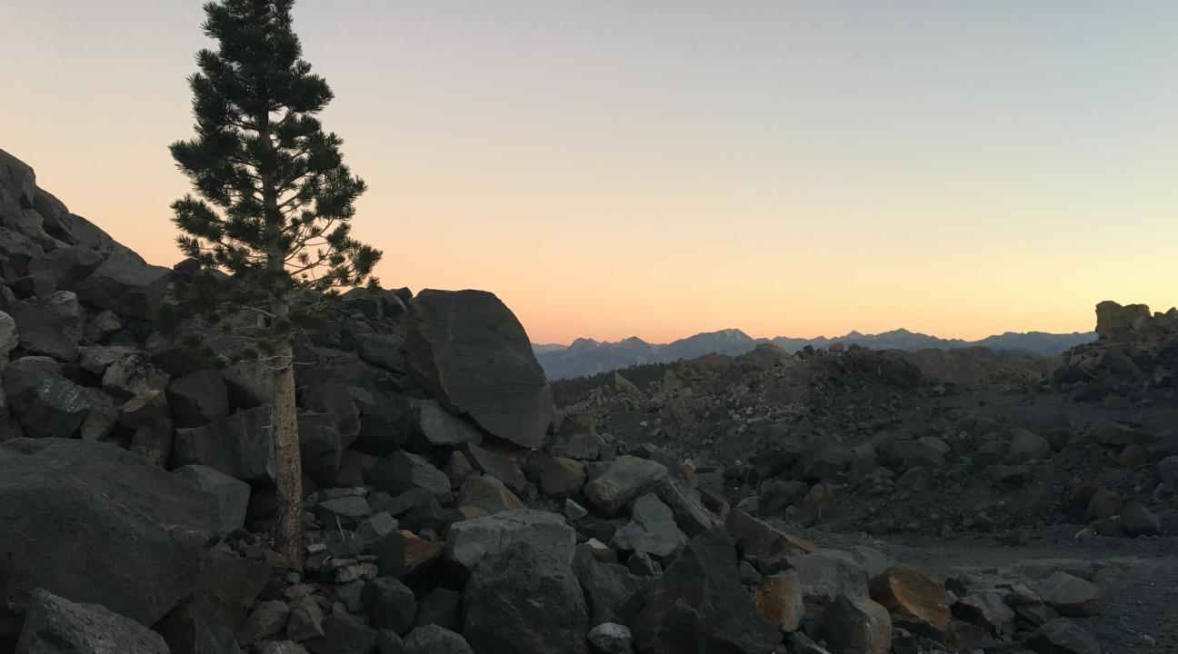 Sunset at Obsidian Dome