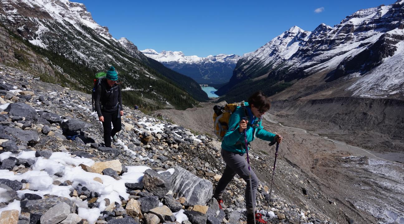 Rugged hiking above Lake Louise