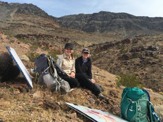 Students mapping in the field