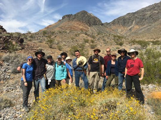 Students mapping in the field