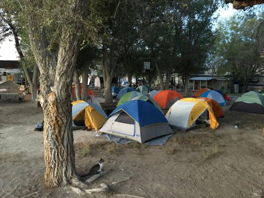 Camping at Middlegate Station