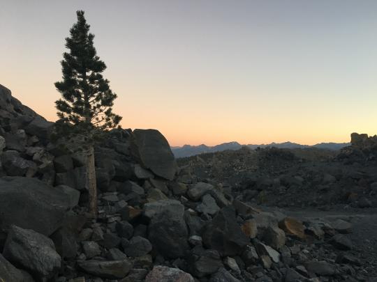 Sunset at Obsidian Dome