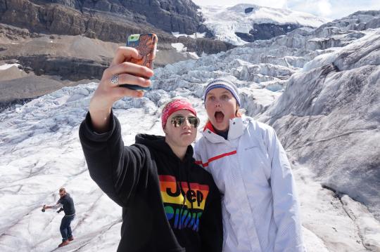 Glacier selfie