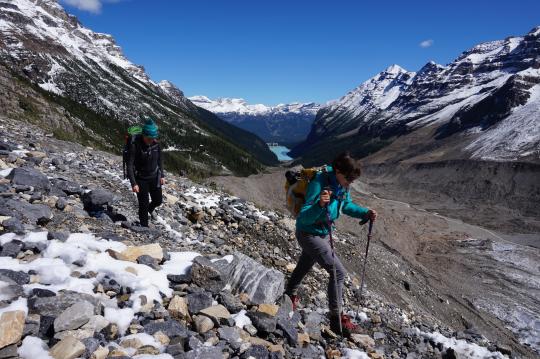 Rugged hiking above Lake Louise