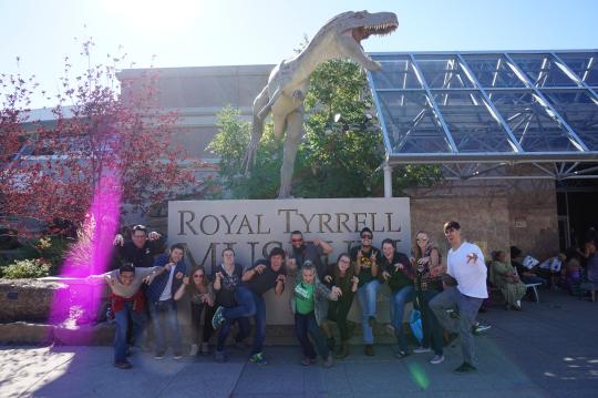 Students at the Royal Tyrell Museum of Paleontology