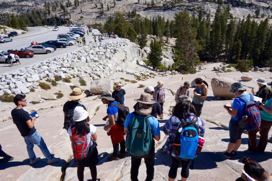 Students working in Yosemite