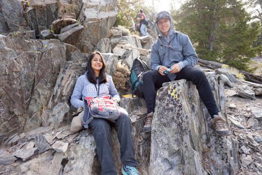 Students in the field